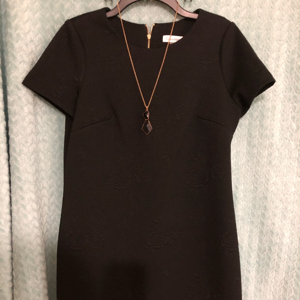 Calvin Klein Black Shift Dress- size 10